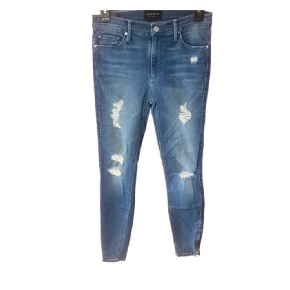 Black Orchid Zipper Hem‎ Distressed Jeans